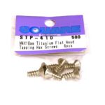 Square R/C M4 x 10mm Titanium Flat Head Hex Screws (6 pcs.)