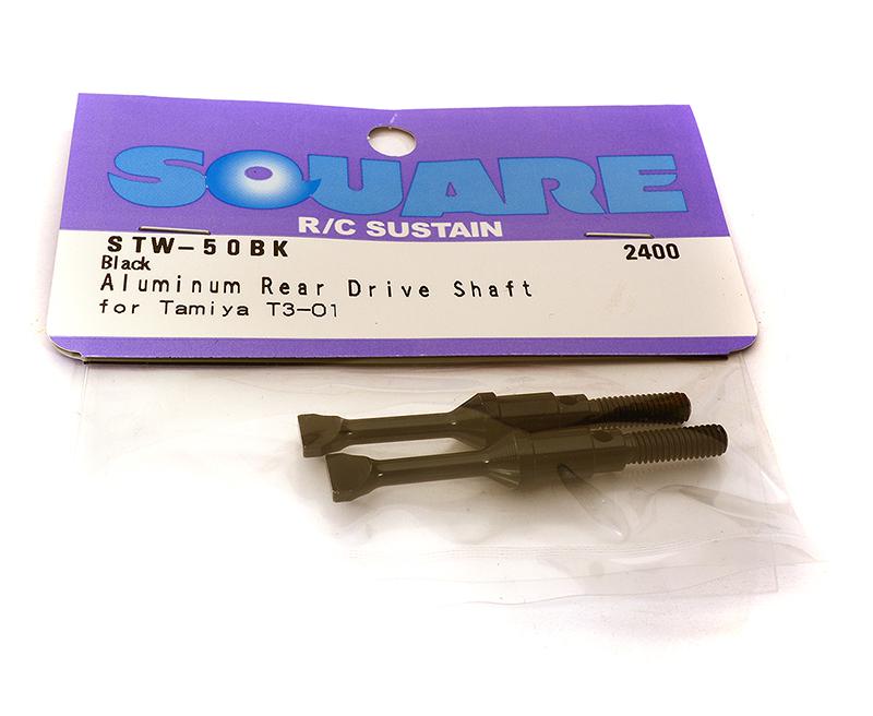 SQ-STW-50BK Square R/C Aluminum Rear Drive Shaft (Black) Tamiya T3-01 - Image 1