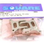 Square R/C Aluminum Front Caster Blocks, 6-degree 1-Piece Design for Tamiya WR02