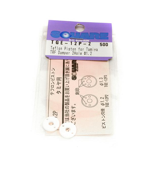 SQ-TGE-12P-2 Square R/C Telfon Piston for Tamiya TRF Dampers (1.2mm diameter and sold in pack - Image 1