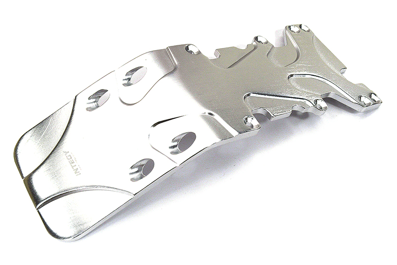 T3034SILVER Evolution-5 Rear Skid Plate for T/E-Maxx 3903 3905 3906 3908 4907 4908 4909 4910 - Image 1