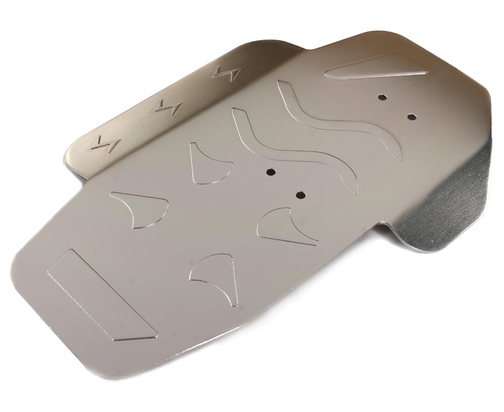 T3184SILVER V2 Silver Center Skid Plate for 1/10 Revo 2.5 & 3.3 (Requires T3113 or T3144) - Image 1
