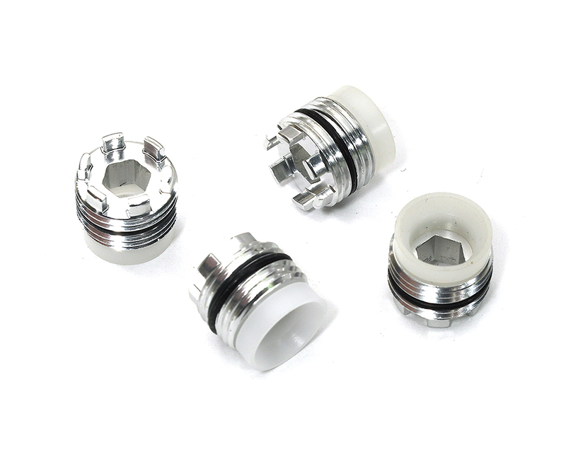 T3205SILVER Evolution3 Pivot Ball Cap (4) for 1/10 Revo 3.3, E-Revo, Summit & Slayer(both) - Image 1