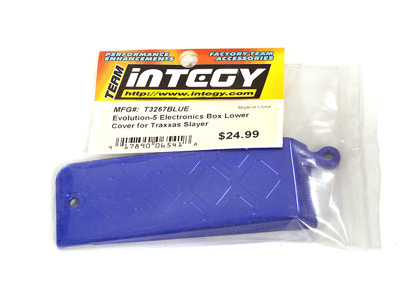 T3267BLUE Evolution-5 Electronics Box Lower Cover for Traxxas Slayer(both) - Image 1