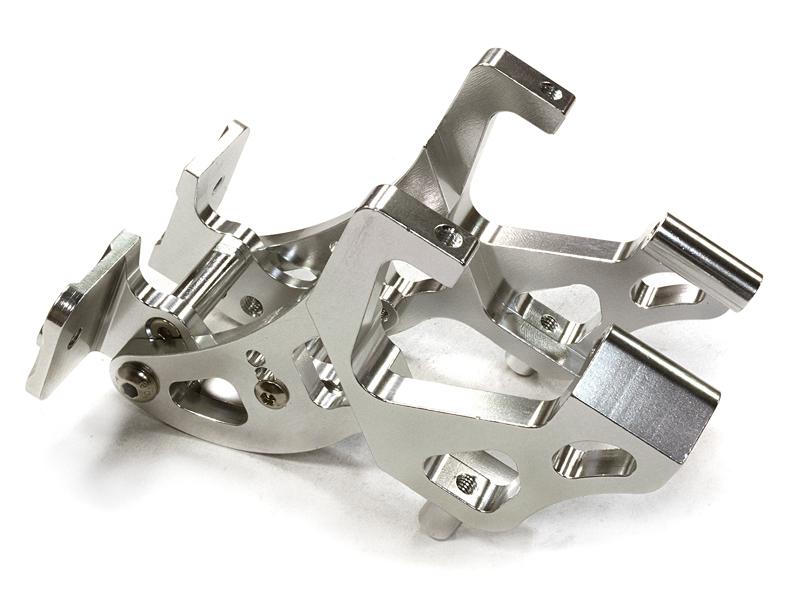 T3269SILVER Billet Machined Evolution-5 Wing Mount for Traxxas 1/10 Revo 3.3 & E-Revo 46.5mm - Image 1
