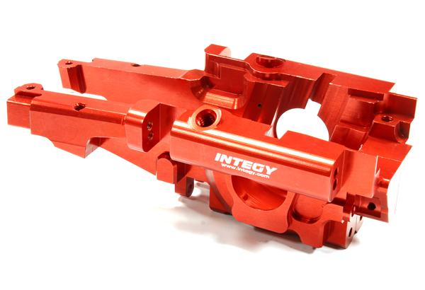 T3296RED Billet Machined Rear Bulkhead for Traxxas 1/10 E-Revo (-2017) & Revo 3.3 5329 - Image 1