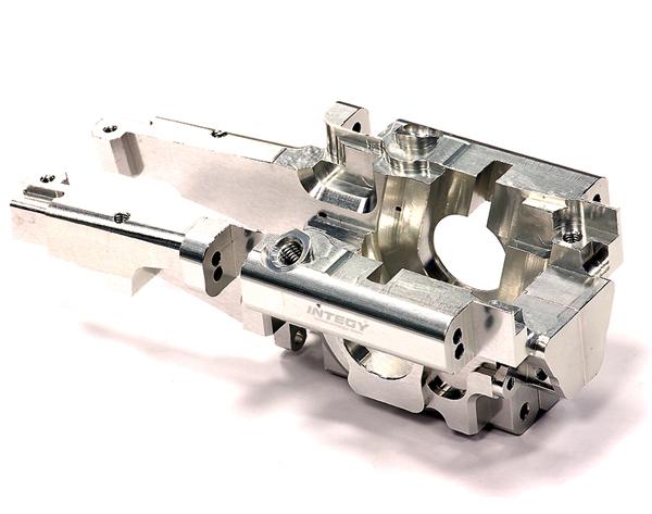 T3296SILVER Billet Machined Rear Bulkhead for Traxxas 1/10 E-Revo (-2017) & Revo 3.3 5329 - Image 1