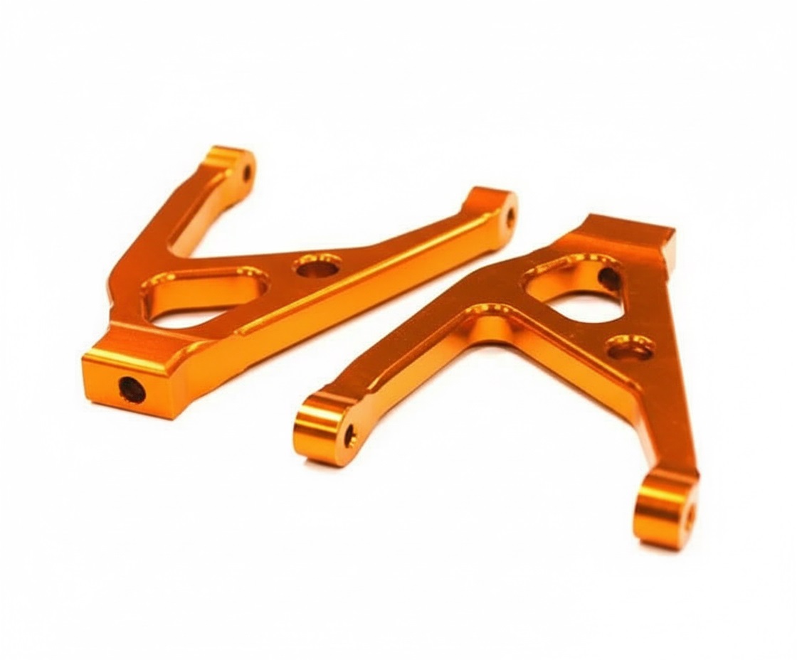T3420ORANGE Billet Machined Alloy Rear Upper Arms for Traxxas 1/16 Slash VXL & Rally - Image 1