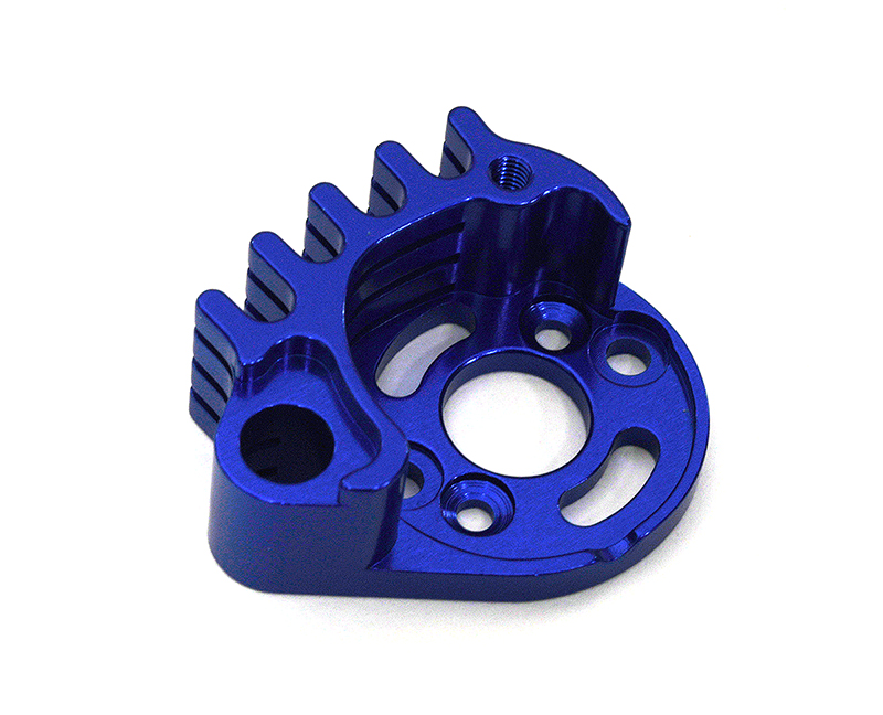 T3451BLUE Billet Machined Motor Mount for Traxxas 1/16 E-Revo VXL, Slash VXL, Summit VXL - Image 1