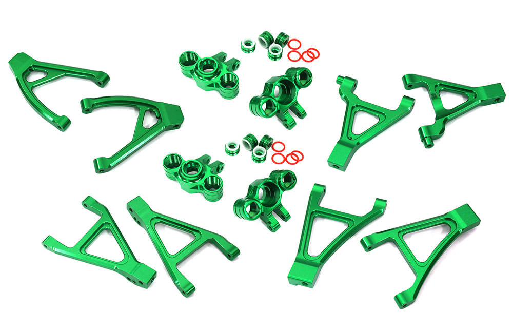 T3486GREEN Billet Machined Stage 1 Conversion Set for Traxxas 1/16 Slash VXL & Rally - Image 1