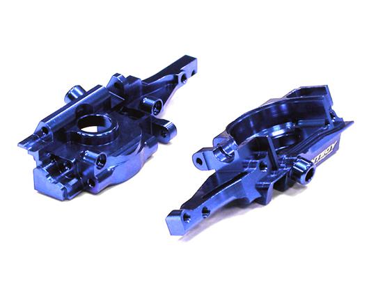 T3489BLUE Billet Machined Rear Bulkhead for Traxxas 1/16 E-Revo, Slash, Summit, Rally - Image 1
