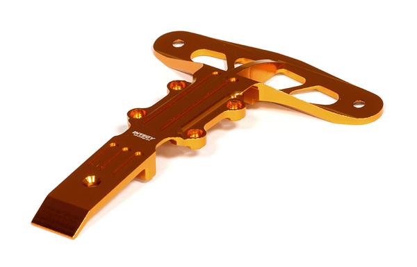 T3530ORANGE Billet Machined Front Lower Skid Plate+Bumper Support for Traxxas 1/16 Rally - Image 1