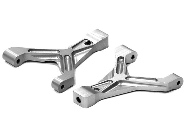 T3553SILVER Billet Machined T2 Front Upper Arms for Traxxas 1/16 Slash VXL & Rally - Image 1
