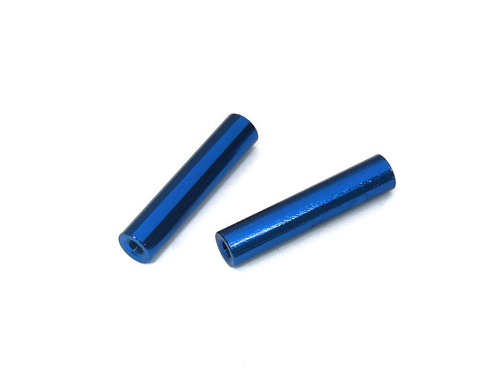 T3636BLUE Blue Billet Alloy Bulkhead Brace Upgrade for Traxxas 1/10 T-Maxx Trucks - Pair - Image 1