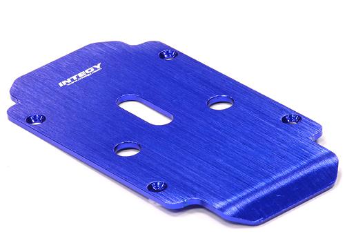 T3803BLUE Billet Machined Alloy Center Skid Plate for Traxxas E-Maxx (3903, 3908) - Image 1