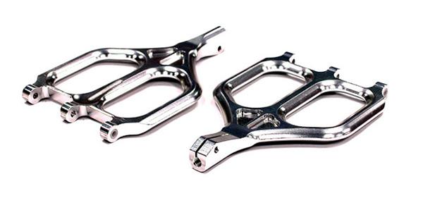 T4085SILVER Machined Upper Suspension Arms for E-Maxx 3903 3908, T-Maxx 4908 4907 4910 5131R - Image 1