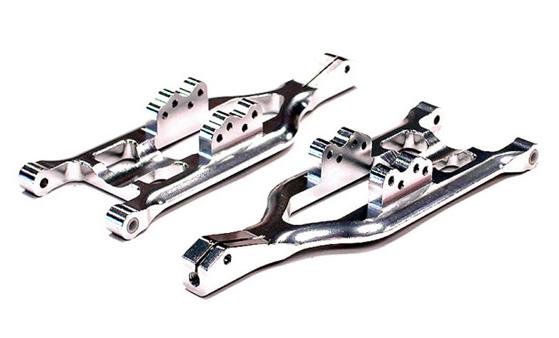 T4087SILVER Billet Machined Rear Lower Arms for E-Maxx 3903 3908 & T-Maxx 4908 4907 4910 - Image 1