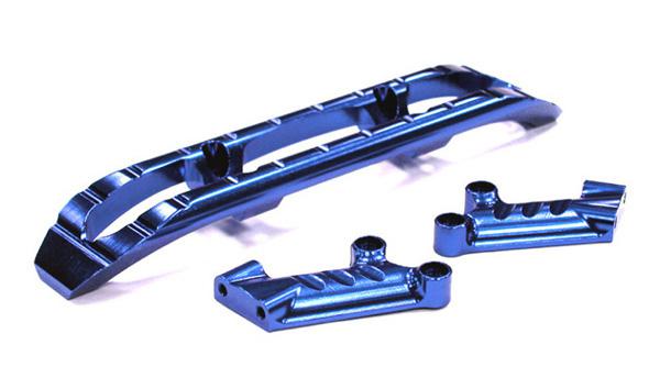 T4089BLUE Billet Machined Alloy Front Bumper for E-Maxx 3903 3908 & T-Maxx 4908 4907 4910 - Image 1