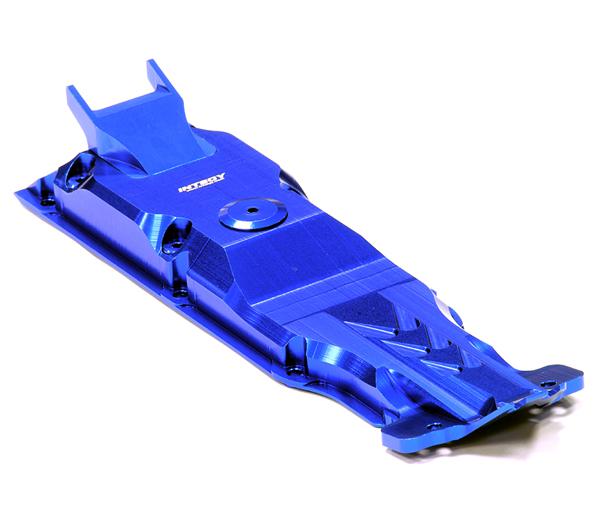 T4112BLUE Evo-6 Billet Machined Center Skid Plate for Traxxas 1/10 E-Revo (-2017) 5637 - Image 1