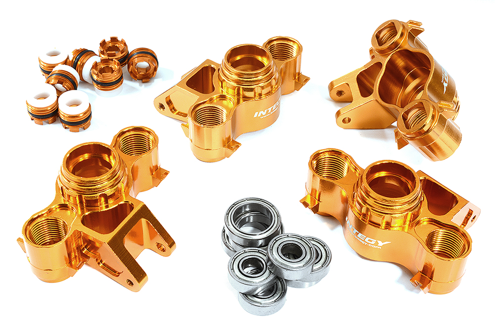 T4114ORANGE Evo-6 Steering Block(4) for 1/10 E-Revo Summit Slayer T-Maxx 3903/5 4907/8 5334 - Image 1