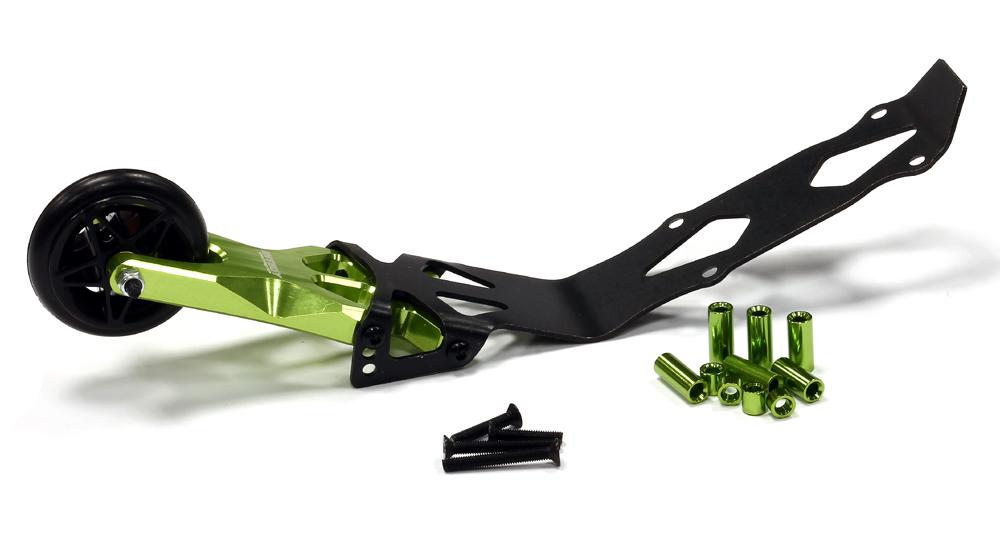 T4121GREEN Evo-6 Billet Machined Alloy Wheelie Bar for Traxxas 1/10 E-Revo (-2017) & Summit - Image 1