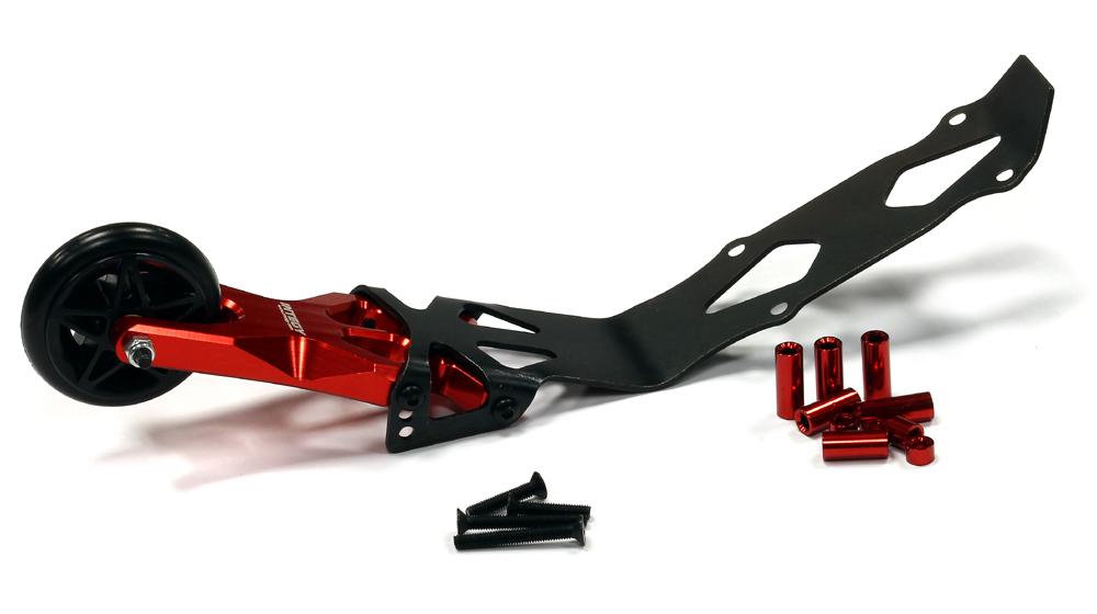 T4121RED Evo-6 Billet Machined Alloy Wheelie Bar for Traxxas 1/10 E-Revo (-2017) & Summit - Image 1