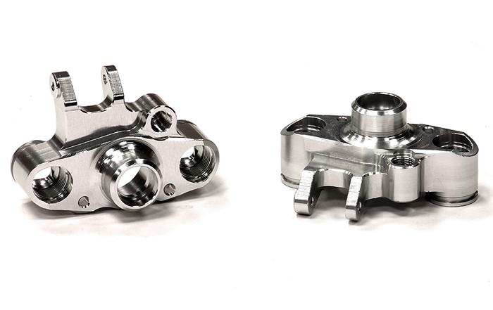 T4123SILVER Steering Blocks for E-Revo (-2017), E/T-Maxx & Summit w/ T4122 Conversion 5334 - Image 1