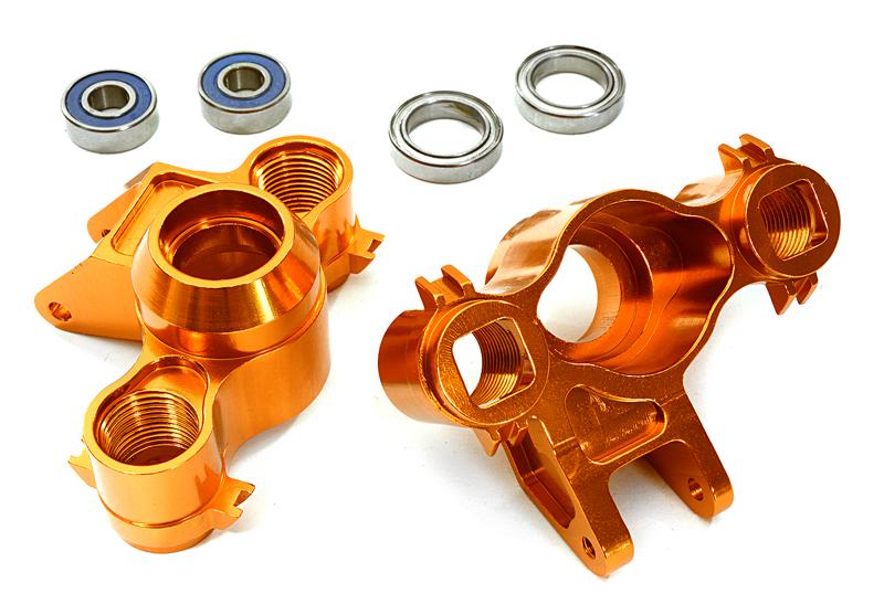 T4126ORANGE Billet Machined Aluminum Axle Carriers for T-Maxx 4908 4907 & E-Maxx BL 5334 - Image 1