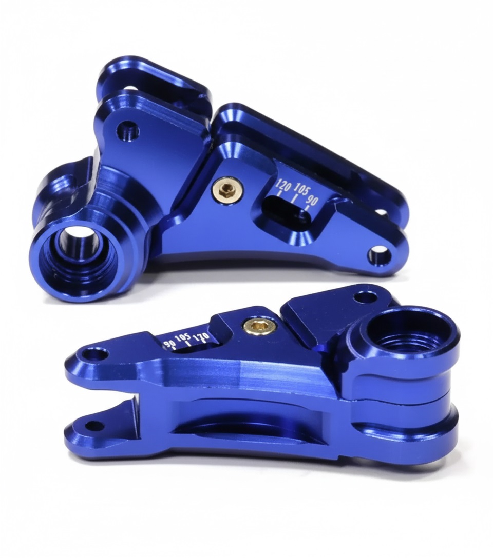 T4130BLUE Machined Multi Setting 90-to-120 Rear Rockers for 1/10 E-Revo & Revo 3.3 5358 - Image 1