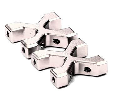 T4139SILVER Billet Machined Bulkhead Brace for E-Maxx 3903 3908 & T-Maxx 4908 4907 4910 - Image 1