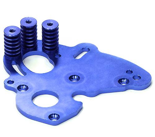 T4142BLUE Machined Motor Heatsink Plate for Traxxas 1/10 E-Revo(-2017) (Dual Motor) 5690 - Image 1