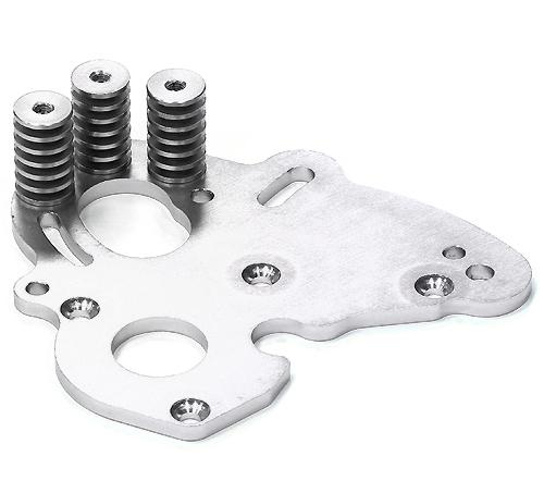 T4142SILVER Machined Motor Heatsink Plate for Traxxas 1/10 E-Revo(-2017) (Dual Motor) 5690 - Image 1