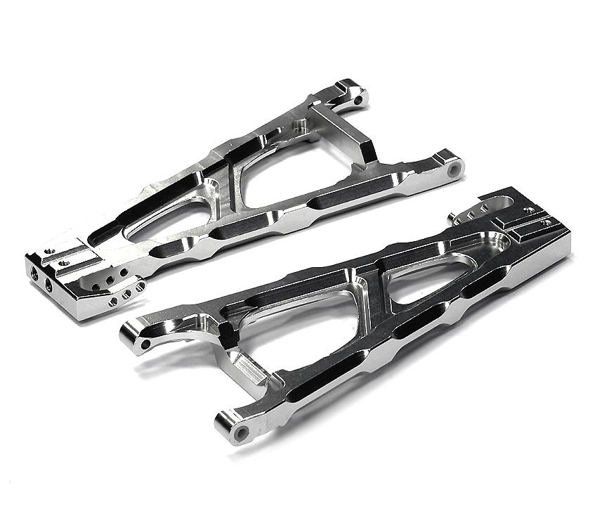 T4146SILVER Billet Rear Lower Arm EXT Wheelbase for Traxxas 1/10 Revo, E-Revo & Summit - Image 1