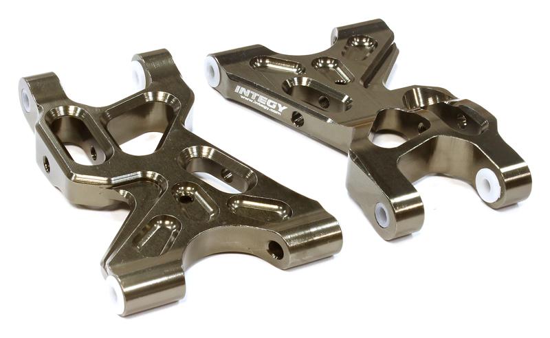 T5011GREY Billet Machined Lower Suspension Arms for HPI Savage XS Flux - Image 1