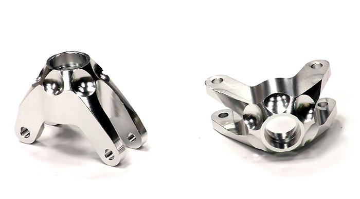 T5012SILVER Billet Machined Alloy Rear Hub Carriers for Savage XS Flux(req.Adj.Upper Arm) - Image 1