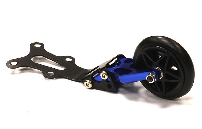 T5013BLUE Blue Billet Machined Wheelie Bar for HPI Savage XS Flux Upgrade - Image 1