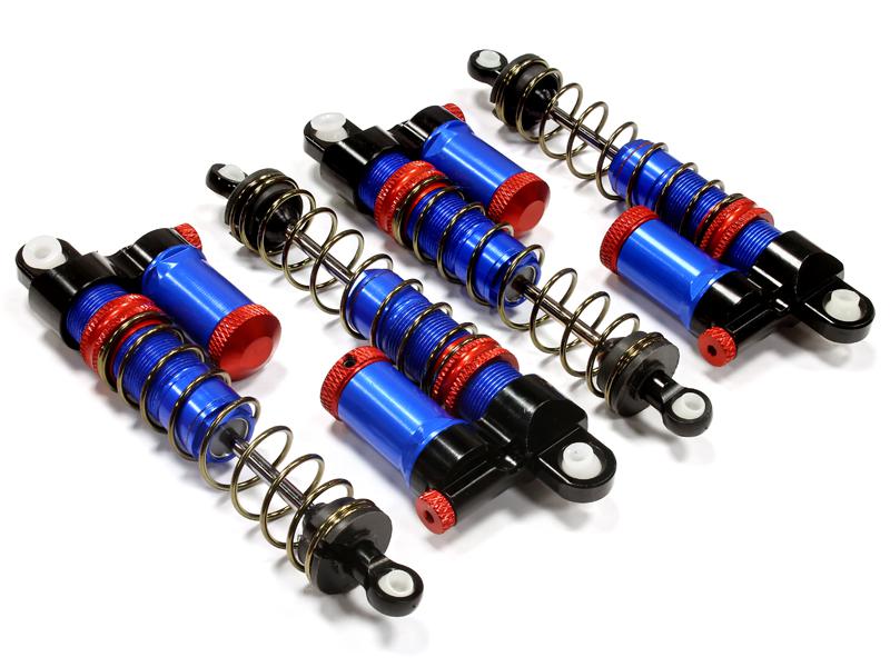 T5028BLUE Billet Machined Shock Set for HPI 1/12 Savage XS Flux - Image 1