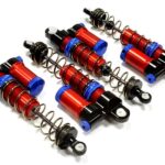 Red Billet Machined Shock Upgrade Set for HPI Savage XS Flux 1/12 Scale
