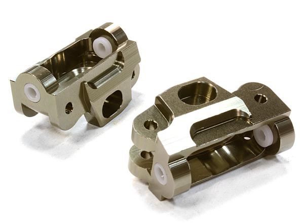 T5030GREY Billet Machined Caster Blocks for HPI 1/12 Savage XS Flux - Image 1