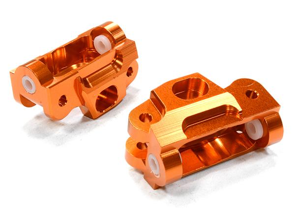 T5030ORANGE Billet Machined Caster Blocks for HPI 1/12 Savage XS Flux - Image 1
