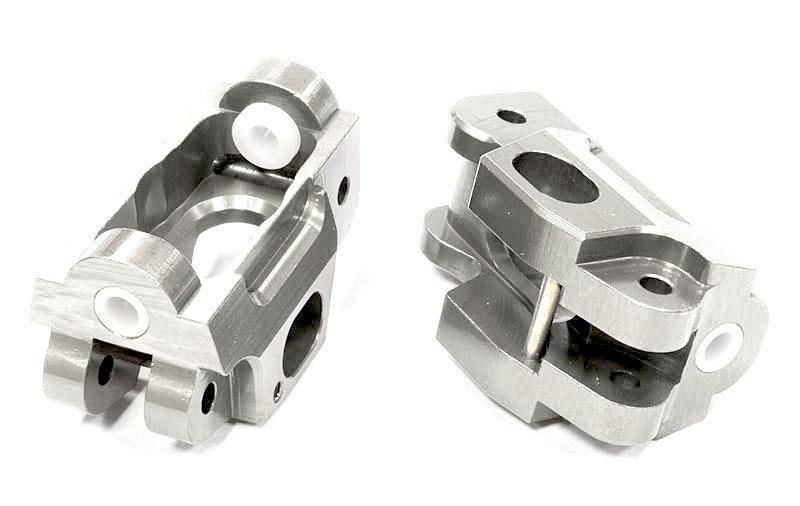 T5030SILVER Billet Machined Caster Blocks for HPI 1/12 Savage XS Flux - Image 1