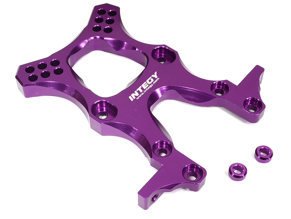 T6613PURPLE V2 Alloy Front Shock Tower in Purple for HPI Nitro Firestorm & Blitz - Image 1
