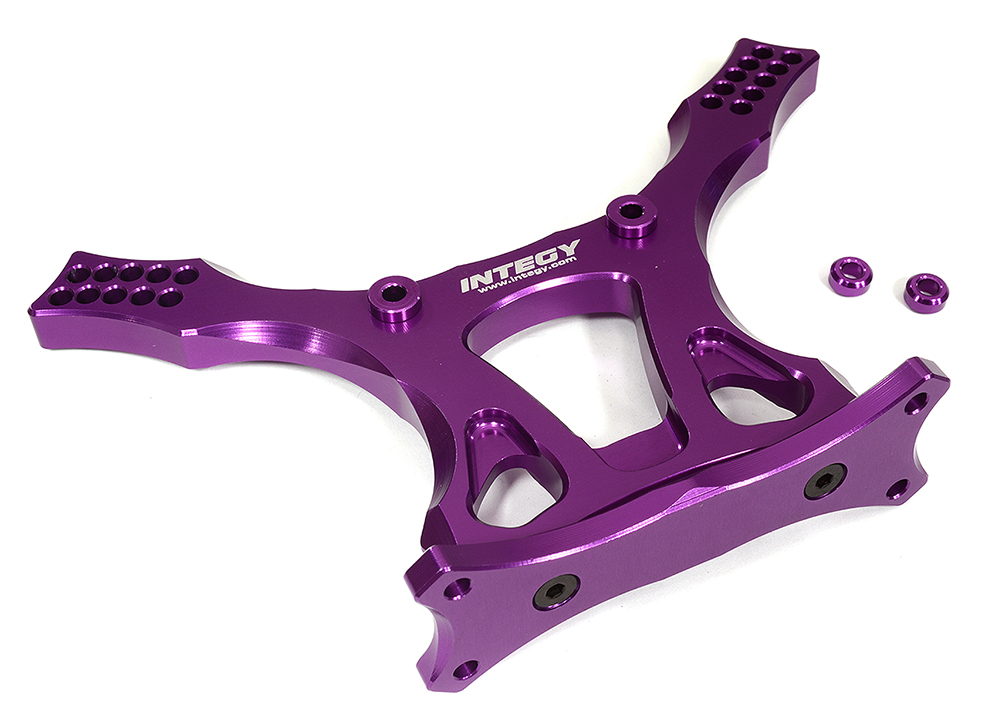 T6635PURPLE V2 Alloy Rear Shock Tower in Purple for HPI E-Firestorm and Blitz Upgrade - Image 1