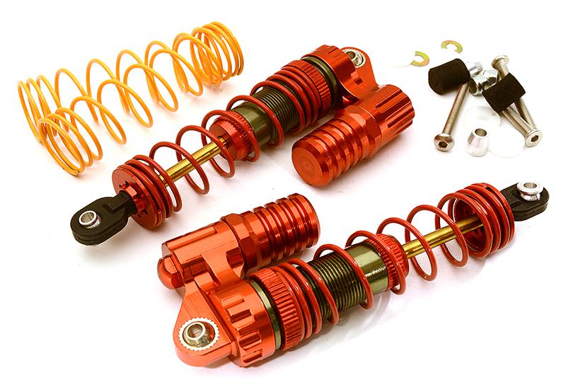 T6647RED Billet Machined Front Piggyback Shock Set (2) for HPI Blitz (L=86mm) - Image 1
