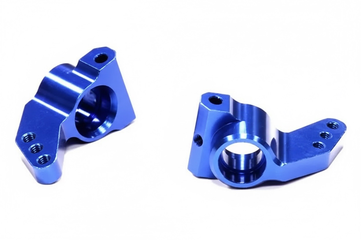 T6671BLUE Billet Machined Rear Hub Carriers for HPI Blitz (ball Bearing 11mm O.D.) - Image 1
