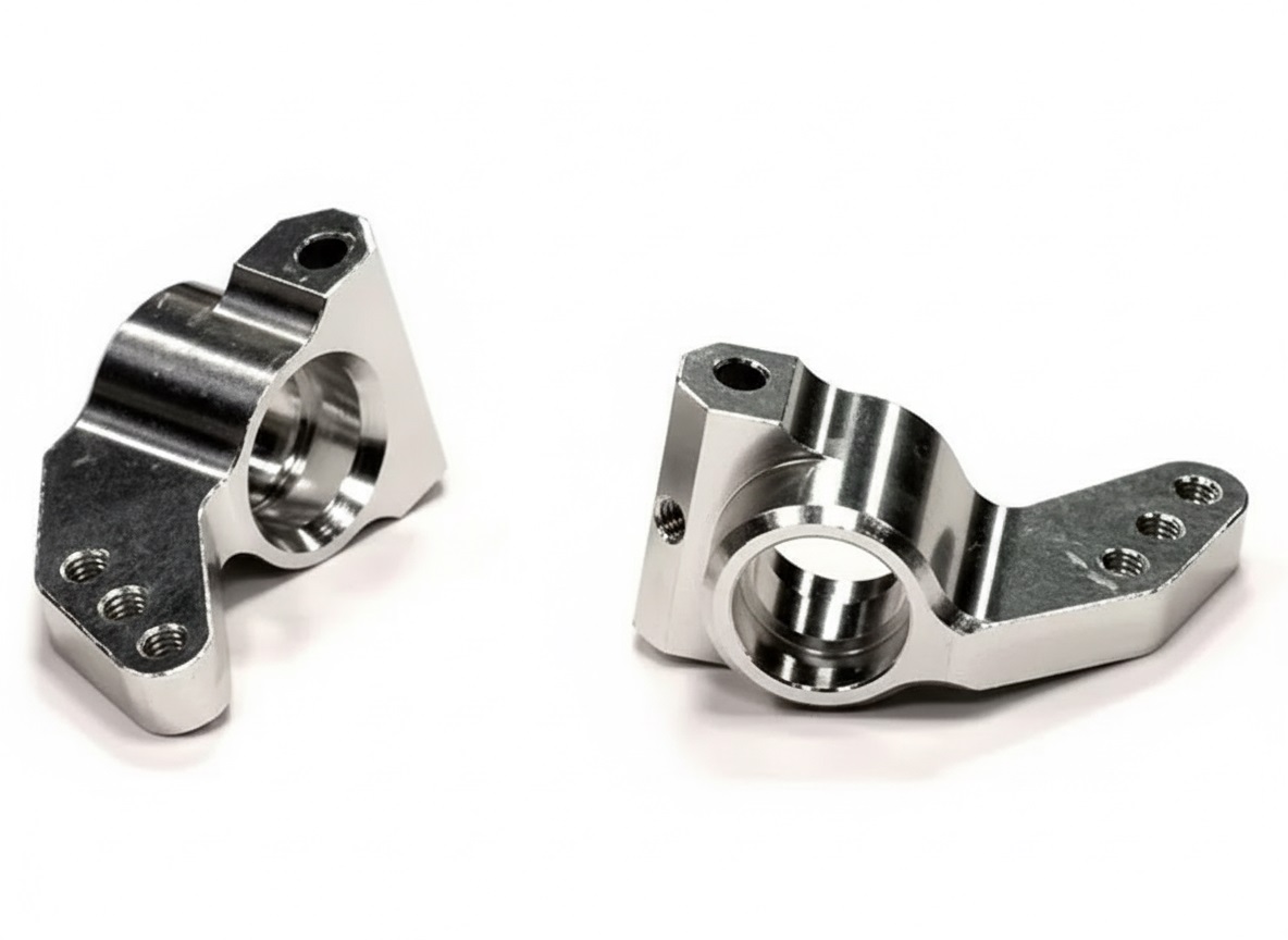 T6671SILVER Billet Machined Rear Hub Carriers for HPI Blitz (ball Bearing 11mm O.D.) - Image 1