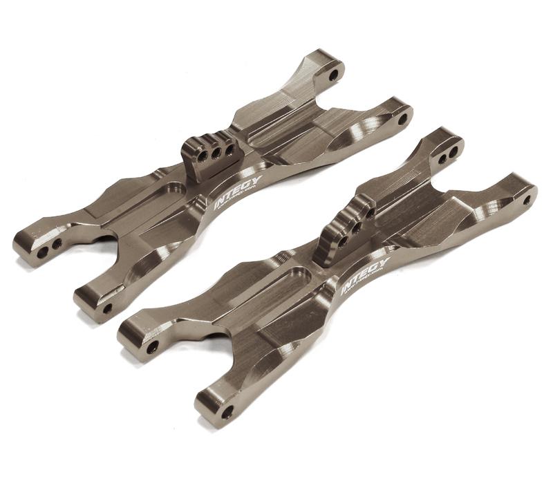 T6675GREY Billet Machined Front Lower Suspension Arm for HPI 1/10 Blitz Short Course Truck - Image 1