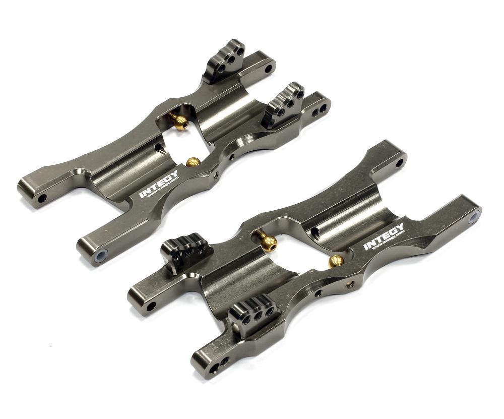 T6676GREY Billet Machined Rear Lower Suspension Arm for HPI 1/10 Blitz Short Course Truck - Image 1