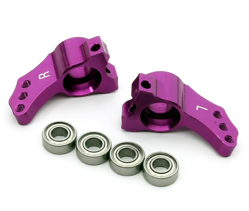 T6678PURPLE Billet Machined Rear Hub Carriers for HPI 1/10 Blitz Short Course Truck - Image 1