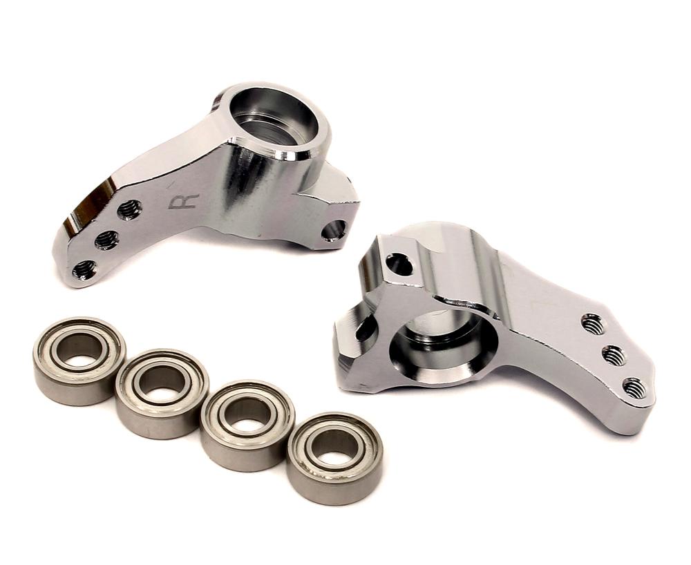 T6678SILVER Billet Machined Rear Hub Carriers for HPI 1/10 Blitz Short Course Truck - Image 1